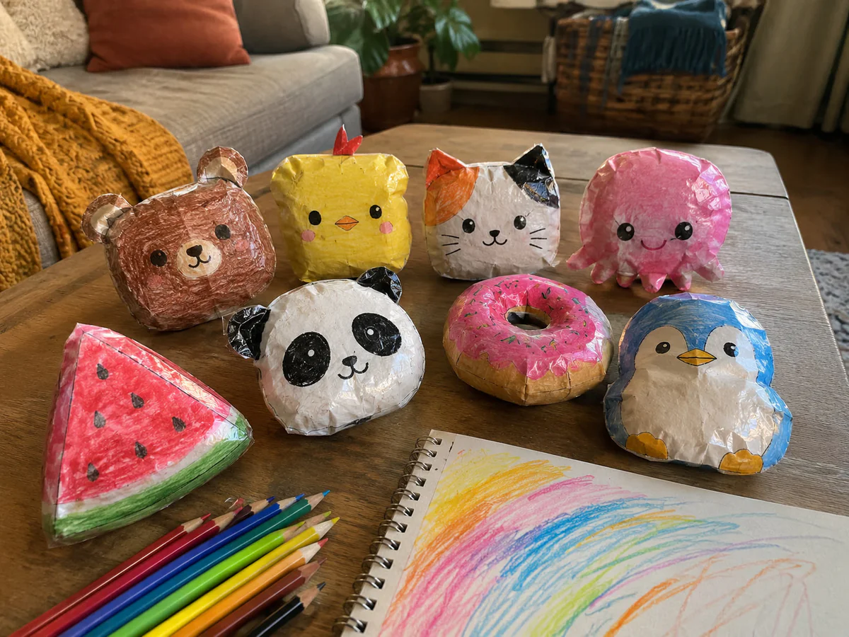 Coleção artesanal de Paper Squishies pronta